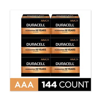 Алкална батерия Duracell MN2400BKD с Дюралоком, размер AAA, Форма, (опаковка от 144 броя)