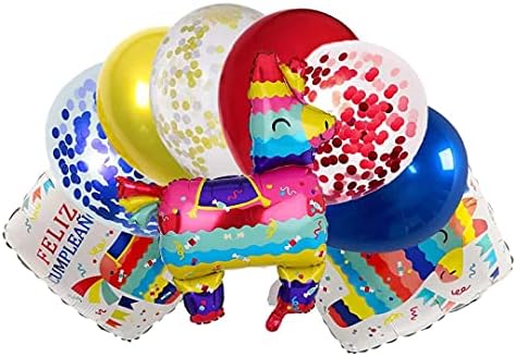 10ШТ Фиеста от Майлар Балони във Формата на Лама Jumbo Майлар Балон Мексиканска Фиеста Тема Латексный Топка Вечерни Украса