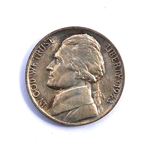 1943 PДжеферсън Никел 1-ви портрет на Втората световна война 5 Центовая монета Много добри детайли