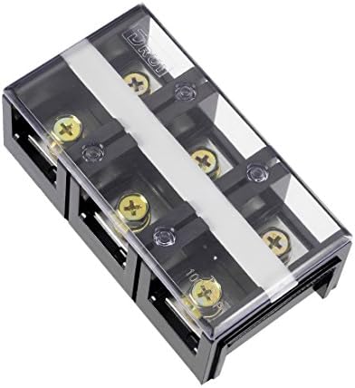 uxcell Dual Rows 3 Positions 600V 100A Тел Barrier Terminal Block Strip