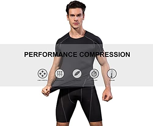 2 Опаковане. Мъжки Охлаждащи Ризи, Спортно Компресиране Риза С Къс Ръкав Спортна Тренировка Влагоотводящие Тениски За Отслабване