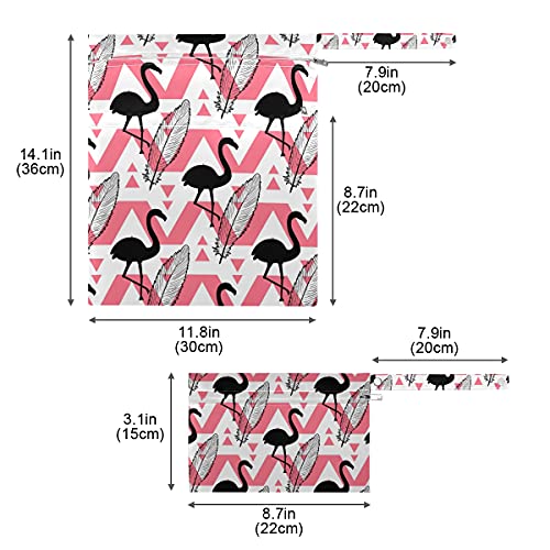 Фламинго Мокра Суха Чанта за Многократна употреба Мокра Пелена Чанта за Бански костюми Водоустойчив Мокър Органайзер с