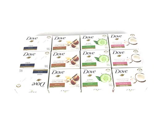 Dove Soap Bar Variety Pack 12 135 гр Go Fresh Shea Butter Кокосово Мляко и бяло