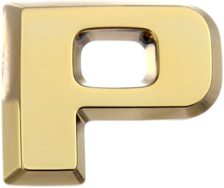 Luxbling Car Chrome 3D Letter - Gold - P