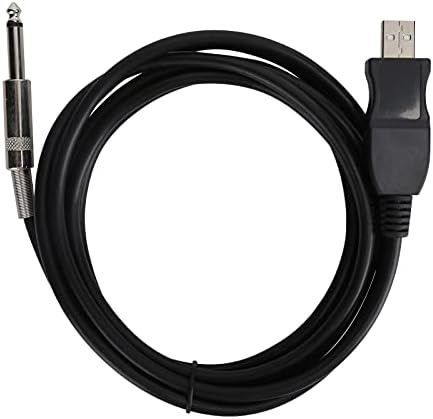 Китара USB кабела 3 метра Съвместим с вашия компютър, съединение, Инструментален Кабел за електрическа китара Бас,Интерфейс USB2.0, аудио жак 6,5 мм Китара USB Кабел