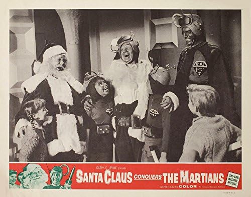 Дядо Коледа печели марсиан 1964 САЩ Сцена Карта