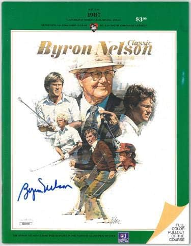 Байрън Нелсън подписа 1987 Байрън Нелсън Голф Класическа програма - JSA EE63406 - Списания За Голф С Автограф