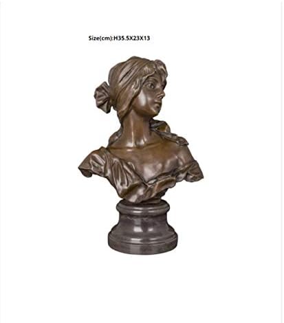 GLKHM Бюст Скулптура Бюст-Статуетка на Бронзова Статуя на Жена Скулптура Винтидж Изкуство за Украса