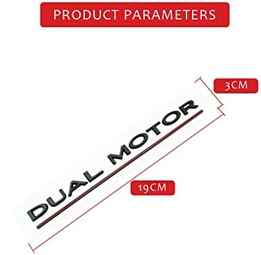 Tesla Model X S 3 Y Dual Motor Подчертани 3D Буквата Емблема Преустройство на висок клас Икона на Багажника - Матово черен