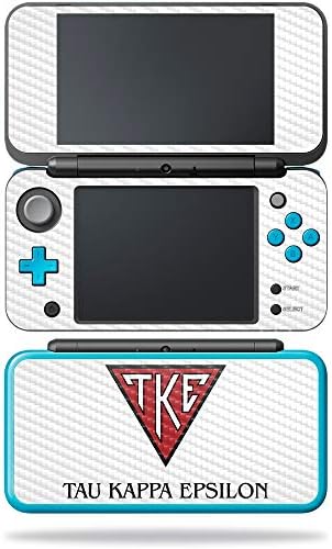 MightySkins Carbon Fiber Skin for Nintendo New 2DS XL - Tau Kappa Epsilon Classic | Защитно, здрава текстурирани покритие