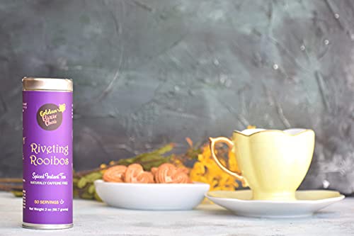 Златен Еликсир Chai - Клепающий ройбос - прави 50 порции, 2 унция, разтворимо индийски чай на прах, с подправки, без ГМО,