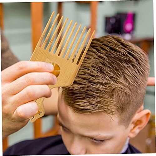 Naisde Wood Hair Pick Comb Oil Head Volumizing Comb Wide Зъб Flat Top Стайлинг Tool,Гребен