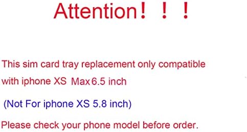 Подмяна на Слота на Притежателя на Тавата СИМ-карта Afeax е Съвместим с iPhone Xs Max Silver 6.5 inch