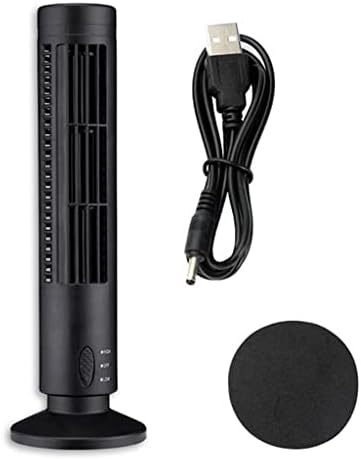Homyl Преносим Вентилатор Настолен USB Климатик Охладител за Домашния Офис Пътуване Спалня - Черна, 10 см