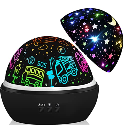 Baby Night Light,Star Night Light Projector Cars Toys for Boys,Коледа Birthday Kids Gifts for 2-10 Year Olds Boys Nursery