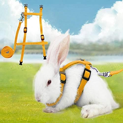 SenRuo Polyester All Body Adjustable Harness Belt Морско Свинче Small Pet Leads Пет Тягови Rabbit Harness Leash Бъни Leads(Лилаво)