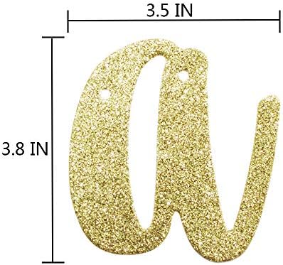 Честит Half Gold Glitter Paper Sign up for Baby Shower Party, Baby гърлс/Boy ' s Half Year Birthday Party Decoration Supplies