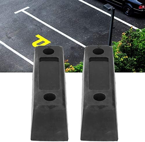 Тапи за паркиране Yosoo за пода на гаража, тежки гумени блокове броня за Черноты двор гараж 11.8x4.3x3.9in пакет 2