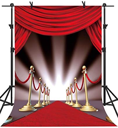 MME Red Carpet Curtain Background for YouTube Background Photo Video Studio Photography (Полиестер-5x5ft)