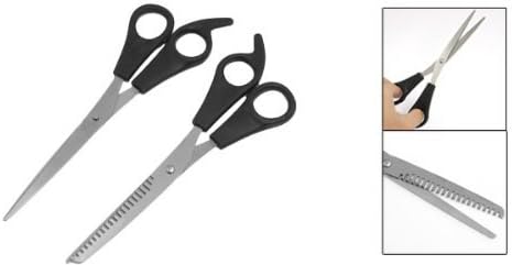KFidFran Неръждаема Стомана Фризьорски салон Изтъняване на Косата Ножица За Подстригване на Коса Ножици 2 в 1(Edelstahl