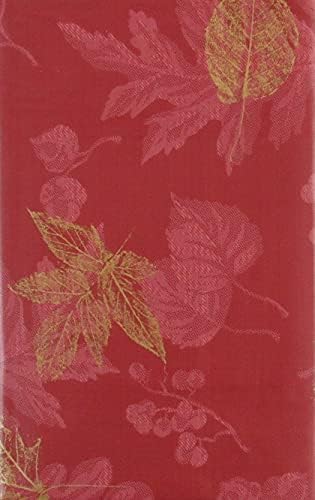 Гравюри от злато чешуйчатых листа на винил фланела задната покривки с различни цветове (квадрат 52 х 52, червена боровинка)