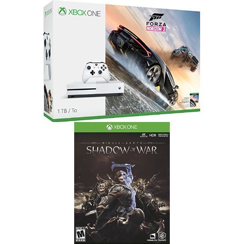 Конзола Xbox One S 1TB - Forza Horizon 3 + Shadow of War Пакет