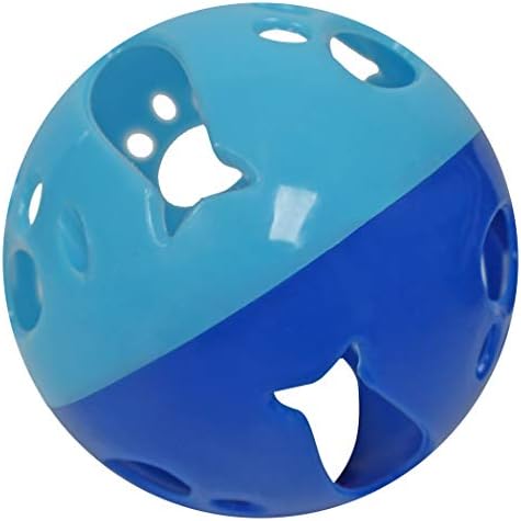 LovinPup Котка Топка Toy with Bell Large Size, Bell Jingles as Топка Rolls, Cat Toy for Small or Large Cats, or Other Animals (Blue)