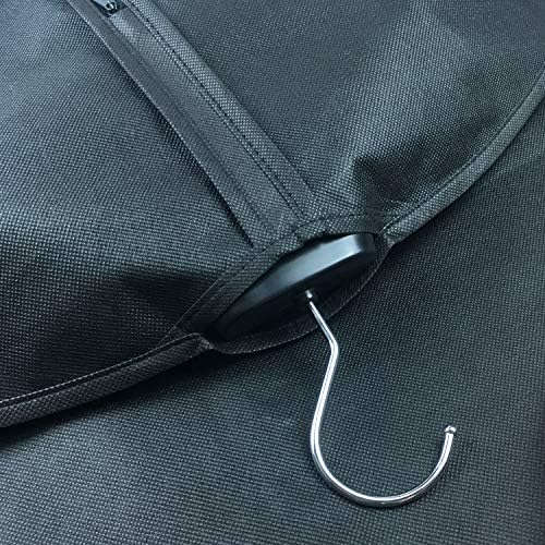 Чанти за съхранение на дрехи Suit Bag - Travel 47 Inch Coat Covers Protector with Clear Window and ID Card Holder for Dress, Яке, Uniform - Черно, Комплект от 5
