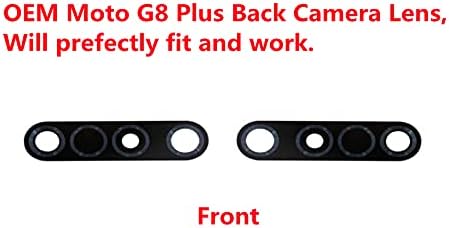 LNONLS 2 Pack на OEM Оригинална Задна Камера Стъклена за Замяна на Обектива за Motorola Moto G8 Plus 6,3 инча XT2019-1