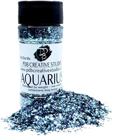 Aquarius - Custom Multi Size Glitter Mix - Блясък за смола, Епоксидна смола, на Изкуството, на Ноктите, на Слуз
