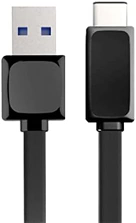 Кабел Quick Power Flat USB-C е Съвместим с Samsung SM-T545 със скоростта на USB 3.0 Gigabyte и бързо зареждане! (Черно 3.3ft1M)