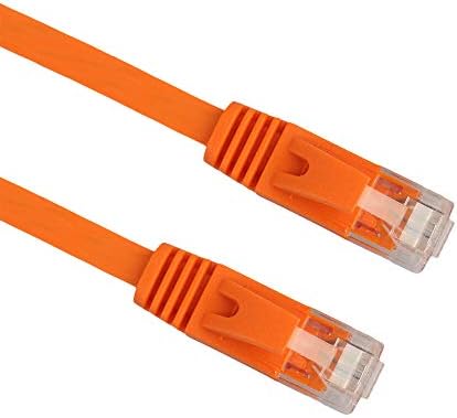 HSKJ CAT6 Ethernet Кръпка Интернет-Кабел RJ-45 Мрежов Кабел Patch-Кабели за Интернет-Рутер оранжев (цвят : 5 м)