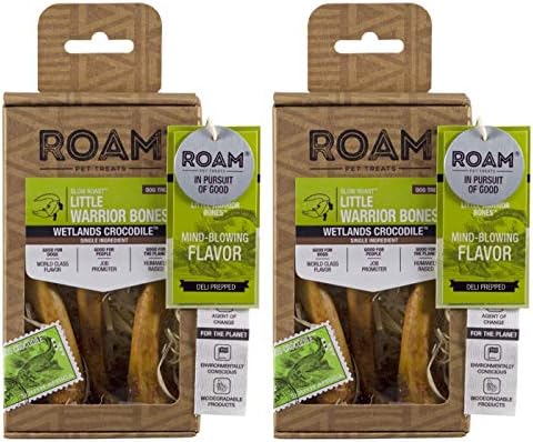 ROAM Пет Treats Small Crocodile Little Warrior Bones Dog Ivan – Трайни Кучешки кости за малки кучета (опаковка от 2 броя)