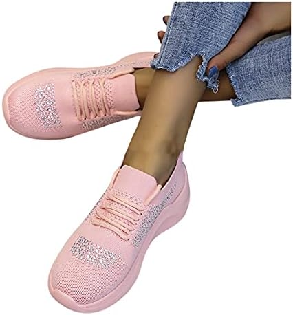 USYFAKGH Slip On Sneakers for Women-Модерни Маратонки Пешеходната Обувки Нескользящие Леки, Дишащи Меш Маратонки Удобни