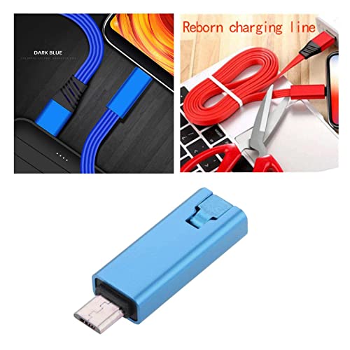 Homyl USB Дата Кабел Head Съвместим за Рециклирани Кабел за Бързо зареждане на Мобилния телефон Data Sync Quick Repair Recycling - Micro USB Blue