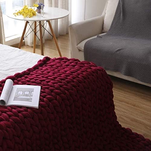 GUOYUN плетене гигантски буци плетени одеяла на ръчно изработени мек дебел, нисък и набит уютна спалня Хвърли Мода Разтегателен