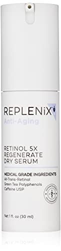 Replenix Retinol Regenerate Dry Serum - Медицинска стареене процедура, Намалява появата на бръчки, неравномерен цвят на човешка кожа, Стягане, безмасляная, 1 унция.