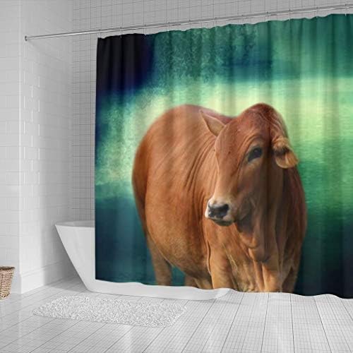 Pawfeel Boran Cattle (Cow) Print Shower Curtain