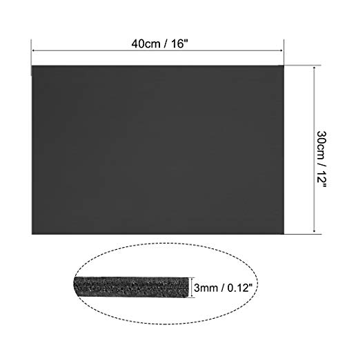 uxcell PVC Foam Sheet 3 мм (1/8 inch)-12 x 16 Black за табели, дисплеи, цифрови ситопечат