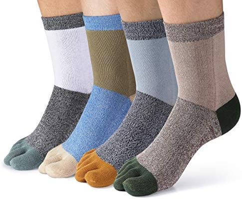 Дамски Чорапи с пръсти Памук Екипажа Спортен Бягане Пет Пръста Чорапи 4 Опаковки