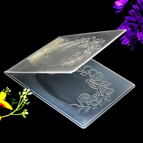 Kwan Crafts Flowers Leaves Oval Frame Plastic Embossing Folders for Card Making Scrapbooking and Other Paper Crafts, 10.5x14.5cm
