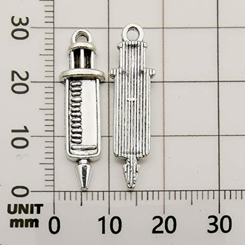 WOCRAFT 70pcs Занаятите Доставки Antique Silver Medical медицинска сестра Charms Stethoscope Sprize медицинска сестра Cap Шапка Charms for Jewelry Making Crafting Findings Аксесоар for Колие направи си САМ Гривна (M