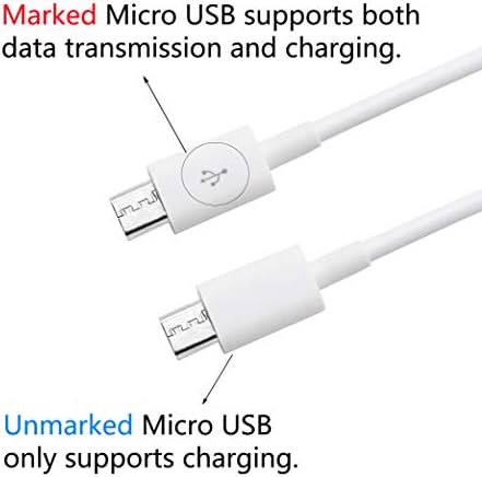 CERRXIAN 3 фут USB 2.0 Type A Male to 2 Micro USB Male Дърва Y Data Конектор Charge Кабел-адаптер (бял)