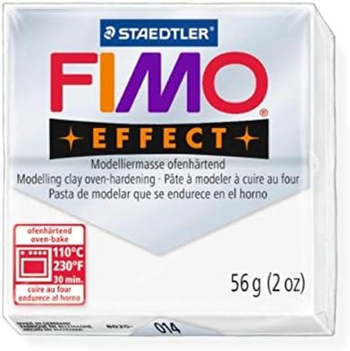 STAEDTLER FIMO Effect Прозрачен (014) FIMO Effect Polymer Modeling Molding Clay Block Oven Bake Color 56g (Опаковка от 1)