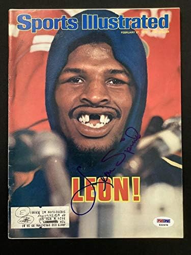 Leon Spinks Signed Sports Illustrated Боксова Autograph 2/27/78 Teeth PSA/DNA 1 - Боксови списания с автограф
