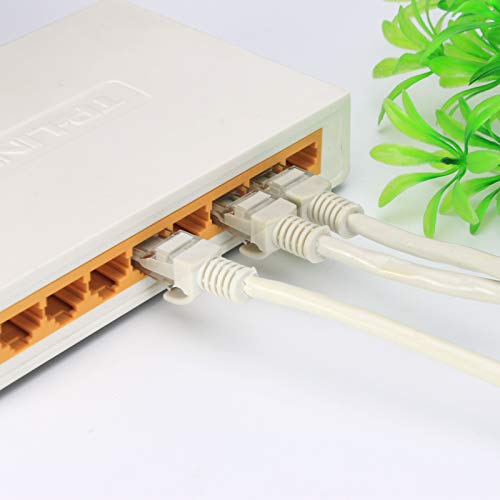 Интернет-кабел Cat 5e Fast Cat. Cat5e Ethernet Кабел 24 AWG cm, Изолиран Гол Меден Проводник Интернет-Кабел с Бърза Намотка 350 Mhz Гигабитная Скоростта UTP LAN кабел (сив) (6 фута)