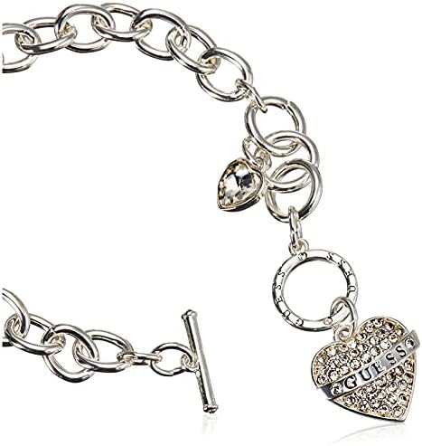 GUESS Women ' s Toggle Charm Bracelet, Сребро, Един размер