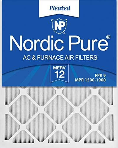 Nordic Pure 21x22x1 Exact MERV 12 Нагънат Въздушни Филтри пещ Ac 3 Опаковки