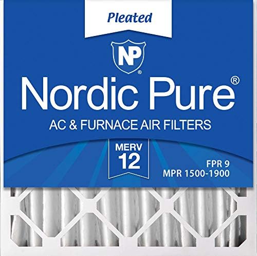 Nordic Pure 20x20x4 (3 5/8) MERV 12 Нагънат Въздушни филтри пещ ac 2 Опаковки