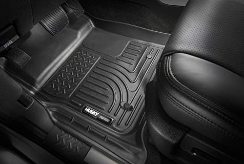 Лайнери Хъски 99011 Black Weatherbeater Front & 2nd Seat Floor Liners са Подходящи За 2009-2018 Dodge Ram 1500 Quad Cab,